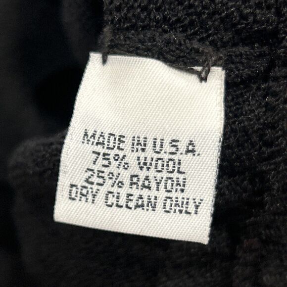 Alnoral Pants Womens 3X Al Spokavicius Black Wool Knit Pull On Tapered Stretch - Picture 4 of 6